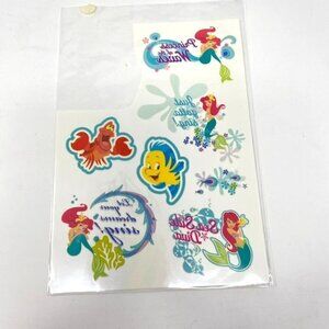 Disney's Little Mermaid Ariel Flounder Sebastian Temporary Tattoos Partly Used